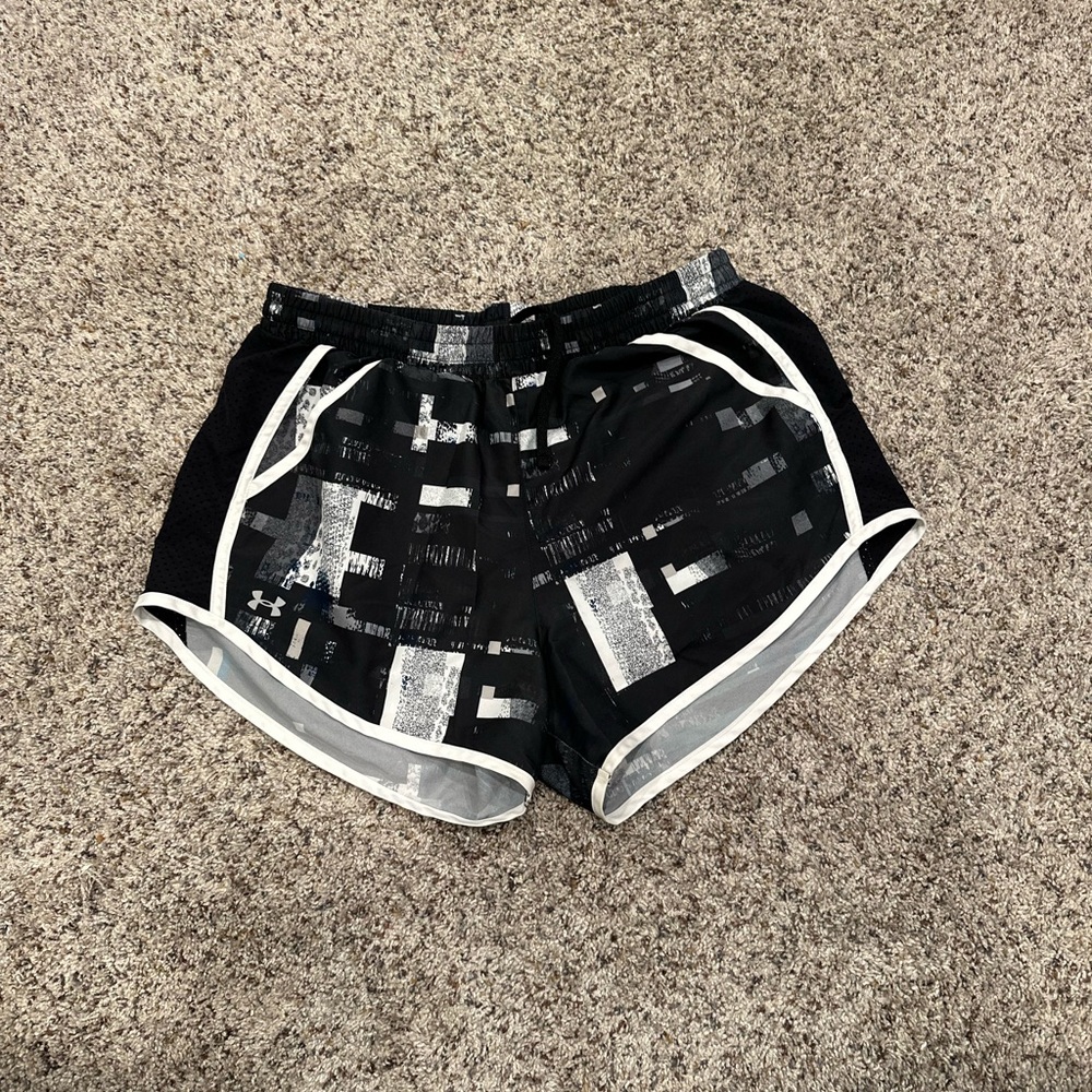 Under Armour Black and Gray Women's Athletic Shorts
